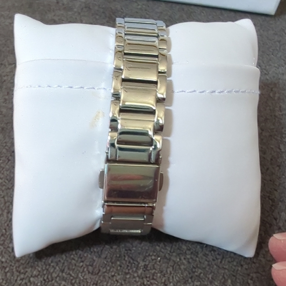 Silver With Blue Watch with Crystal Accents - Picture 2 of 4